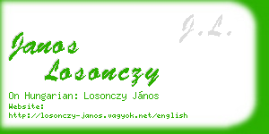 janos losonczy business card