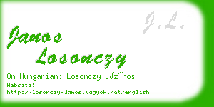 janos losonczy business card